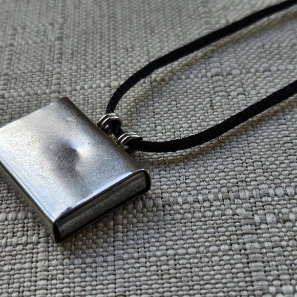 Religious Necklace Taweez Pendant Silver Tone Multi color Enamel W/ Black Cord - Picture 7 of 10